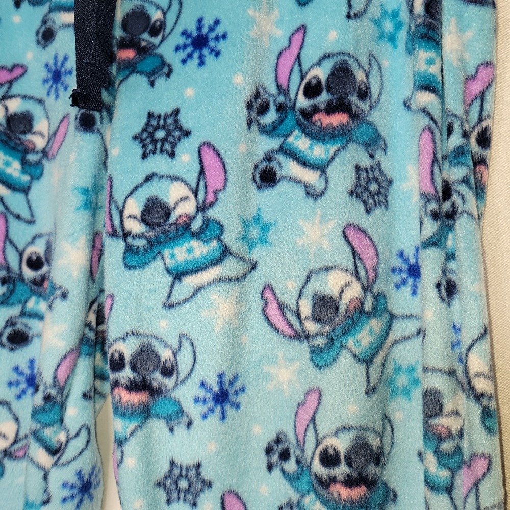 Disney Stitch Winter Snowflake Fleece Pajama Pants/Joggers - Picture 3 of 4